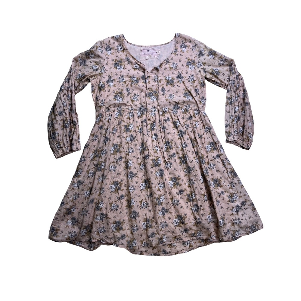 JDL‎ Collection de Vetements Dress Women Large Pink Floral Mini Boho Feminine